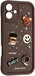 Чохол Pretty Things Case для Apple iPhone 16 Plus Brown / Always Happy Donut - фото Чохол Pretty Things Case для Apple iPhone 16 Plus Brown / Always Happy Donut
