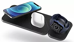 Беспроводное (индукционное) зарядное устройство быстрой QI зарядки Zens Modular Apple Watch Charger Black - миниатюра 4