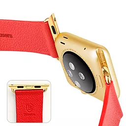 для умных часов iWatch Genuine Leather Strap Malibu Series for Apple Watch 38mm Red - миниатюра 3