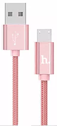 USB Кабель Hoco X2 Rapid Braided micro USB Cable Rose Gold