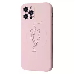 Чехол Wave Minimal Art Case with MagSafe для Apple iPhone 12 Pro Pink Sand/Human