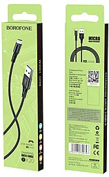 Кабель Borofone BX20 USB-A - micro USB 12w 2.4a 1м cable Black - мініатюра 6 Кабель Borofone BX20 USB-A - micro USB 12w 2.4a 1м cable Black - мініатюра 6