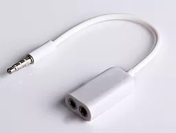 Аудио разветвитель EasyLife mini Jack 3.5mm M/2xF white - миниатюра 3