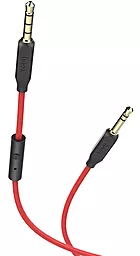 Аудіо кабель, з мікрофоном Hoco UPA12 AUX mini Jack 3.5mm M/M Cable 1 м red - мініатюра 4