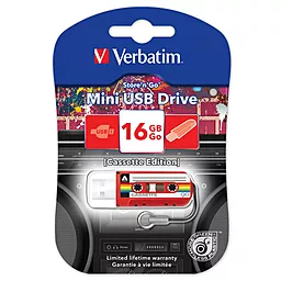 Флешка Verbatim 16GB Mini Cassette Edition RED USB 2.0 (49398) - мініатюра 2