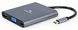 USB Type-C хаб Cablexpert 6-in-1 hub gray (A-CM-COMBO6-01) - фото USB Type-C хаб Cablexpert 6-in-1 hub gray (A-CM-COMBO6-01)