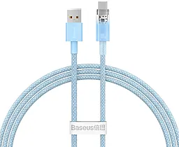 Кабель Baseus Smart Temperature Control USB-A - Type-C 100w 5a 1м cable Sky Blue (CATS010403) - фото Кабель Baseus Smart Temperature Control USB-A - Type-C 100w 5a 1м cable Sky Blue (CATS010403)