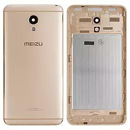 Задняя крышка корпуса Meizu M5 Note со стеклом камеры Gold