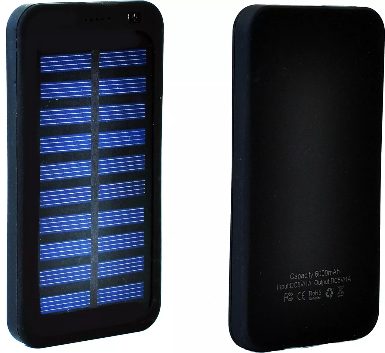 Повербанк MANGO Solar SLIM 1USB 6000 mAh Black - фото 1