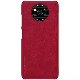 Чехол Nillkin Кожаный Qin Series Xiaomi Poco X3 NFC, Poco X3 Pro Red - миниатюра 2
