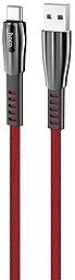 Кабель Hoco U70 Splendor USB-A - Type-C 15w 3a 1.2м cable Red - фото Кабель Hoco U70 Splendor USB-A - Type-C 15w 3a 1.2м cable Red