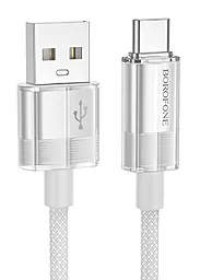 Кабель Borofone BU44 Sincero USB-A - Type-C 15w 3a 1.2м cable Gray - фото Кабель Borofone BU44 Sincero USB-A - Type-C 15w 3a 1.2м cable Gray