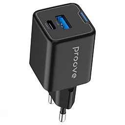 Сетевое зарядное устройство Proove Pocket 25w GaN PD/QC USB-C/USB-A portc charger black (WCPG25111201) - фото Сетевое зарядное устройство Proove Pocket 25w GaN PD/QC USB-C/USB-A portc charger black (WCPG25111201)