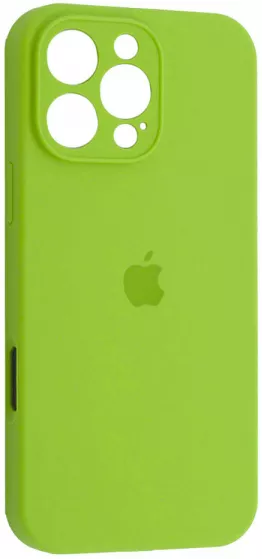 Чехол Silicone Case Full Camera для Apple iPhone 16 Pro Max Party Green - фото 1