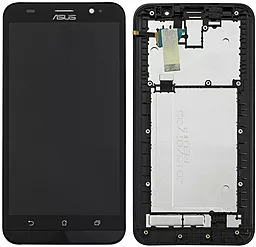 Дисплей Asus ZenFone 2 ZE551ML (Z008D, Z008) с тачскрином и рамкой, оригинал, Black