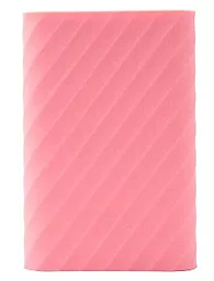 Силіконовий чохол для Xiaomi Силиконовый чехол для Mi Power Bank Pro 10000mAh With Type-C Pink Ribbed