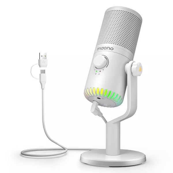 Микрофон Maono DM30 RGB White - фото 1