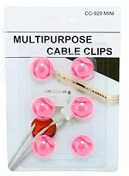 Організатор для кабелів ExtraDigital Cable Clips CC-929 mini Pink (KBC1698) - мініатюра 3