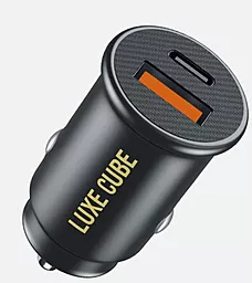 Автомобильное зарядное устройство с быстрой зарядкой Luxe Cube 20w USB-C/USB-A ports car charger black