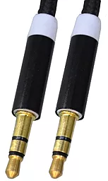 Аудіо кабель TCOM Lined AUX mini Jack 3.5mm M/M Cable 1 м black