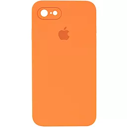 Чехол Silicone Case Full Camera Square для Apple iPhone 7, iPhone 8, iPhone SE 2020 Bright Orange