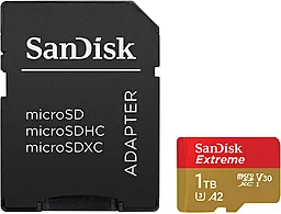 Карта пам'яті SanDisk microSDXC 1TB Extreme A2 UHS-I U3 V30 A2 + SD-адаптер (SDSQXA1-1T00-GN6MA) - фото Карта пам'яті SanDisk microSDXC 1TB Extreme A2 UHS-I U3 V30 A2 + SD-адаптер (SDSQXA1-1T00-GN6MA)