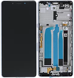 Дисплей Sony Xperia L3 (I3312, I3322, I4312, I4332) з тачскріном і рамкою, оригінал, Silver