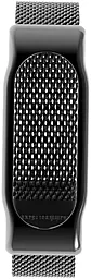 Змінний ремінець для фітнес трекера Xiaomi Mi Band 2 металічний на застібці Steel Wicker Design Black Strap - мініатюра 3