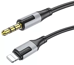 Аудіо кабель Borofone BL19 AUX mini Jack 3.5 мм - Lightning М/М Cable 1 м black