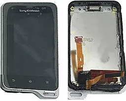 Дисплей Sony Xperia Active ST17i с тачскрином и рамкой, оригинал, Black - фото Дисплей Sony Xperia Active ST17i с тачскрином и рамкой, оригинал, Black