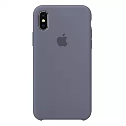 Чехол Silicone Case Full для Apple iPhone XS Max Lavander Gray