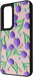 {"ru": "Чехол", "uk": "Чохол"} Wave Doodle Case для Samsung Galaxy A35  Flowers