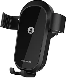 Автотримач з бездротовою зарядкою MakeFuture PowerHolder 10Вт Black (MQI-P101WH)