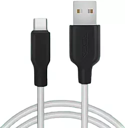 USB Кабель Ridea RC-M124 Soft Silico 60w 3a USB Type-C cable black/white