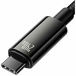 USB PD Кабель Baseus Tungsten Gold 240W 5A 2M USB Type-C - Type-C Cable Black (CAWJ040101) - миниатюра 4