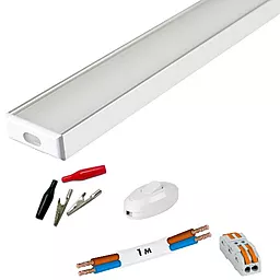 Светильник светодиодный 6500К 8W 12V 100см + Комплект для подключения к 12V АКБ - фото Светильник светодиодный 6500К 8W 12V 100см + Комплект для подключения к 12V АКБ