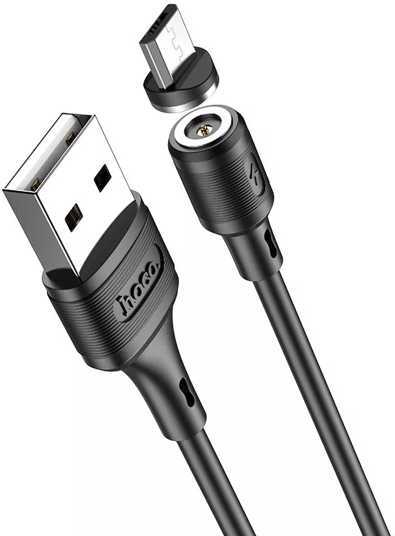 Кабель Hoco X52 Sereno USB-A - micro USB 12w 2.4a 1м cable Black - фото 2