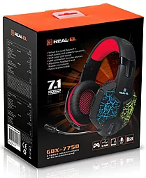 Навушники REAL-EL GDX-7750 Black/Red - мініатюра 11