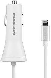 Автомобильное зарядное устройство Modecom 2.4a car charger + Lightning cable white (ZT-MC-KULL-03) - фото Автомобильное зарядное устройство Modecom 2.4a car charger + Lightning cable white (ZT-MC-KULL-03)