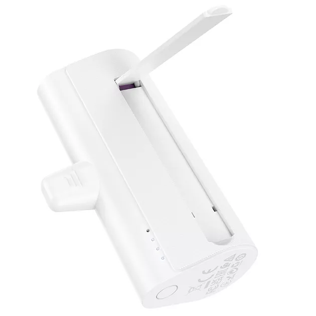 Повербанк Borofone BJ35 Pocket 5000 mAh Lightning White - фото 2