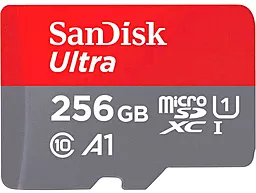 Карта пам'яті SanDisk 256 GB microSDXC UHS-I Ultra A1 + SD adapter (SDSQUAC-256G-GN6MN)