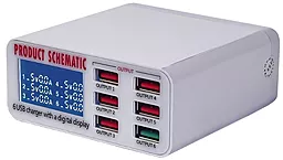 Зарядная станция EasyLife WLX-896 40W QC3.0 6xUSB-A - фото Зарядная станция EasyLife WLX-896 40W QC3.0 6xUSB-A