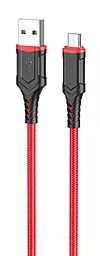 Кабель Borofone BX67 USB-A - micro USB 12w 2.4a 1м cable Red - фото Кабель Borofone BX67 USB-A - micro USB 12w 2.4a 1м cable Red