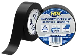 Изолента HPX XB1910 HPX52100 0.15мм х 19мм х 10м черная - фото Изолента HPX XB1910 HPX52100 0.15мм х 19мм х 10м черная