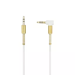 Аудио кабель Gelius L-shaped AUX mini Jack 3.5mm M/M Cable 1 м white - фото Аудио кабель Gelius L-shaped AUX mini Jack 3.5mm M/M Cable 1 м white