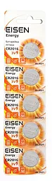 Батарейки Eisen Energy CR2016 Lithium 5 шт - фото Батарейки Eisen Energy CR2016 Lithium 5 шт