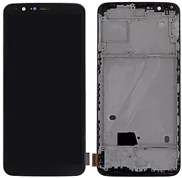 Дисплей OnePlus 5T (A5010) з тачскріном і рамкою, (TFT), Black