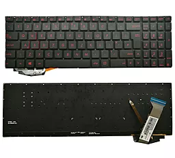 Клавиатура для ноутбука Asus G551 G771 series без рамки подсветка клавиш черная