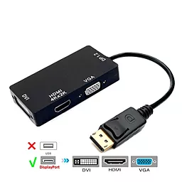 Видео переходник (адаптер) ExtraDigital DisplayPort - HDMI, DVI, VGA (KBV1734) - миниатюра 7