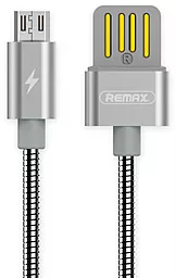 USB Кабель Remax Metal Serpent micro USB Cable Silver (RC-080m)